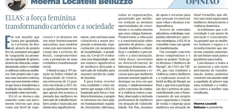 Artigo – ELLAS: A força feminina transformando Cartórios e a sociedade