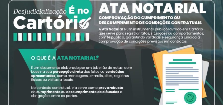 ANOREG/BR lança infográfico sobre Ata Notarial e sua aplicação em contratos
